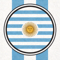 阿根廷国家足球队队徽 - 蓝白条纹与太阳标志